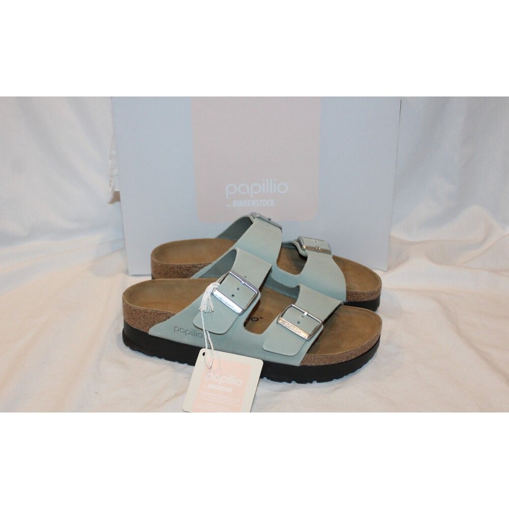 Birkenstock Women's Papillio Arizona Flex Platform Sandals Pure Sag EU 38 NARROW